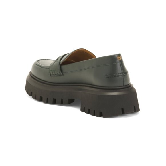 MAJE Vert Made In Portugal Leather Platform Loafers - Picture 2 of 2